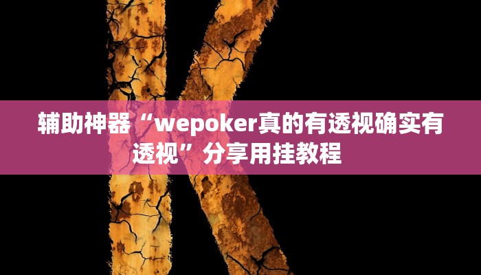 辅助神器“wepoker真的有透视确实有透视”分享用挂教程 辅助神器“wepoker真的有透视确实有透视”分享用挂教程