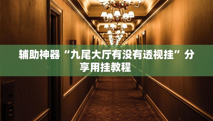 辅助神器“九尾大厅有没有透视挂”分享用挂教程 