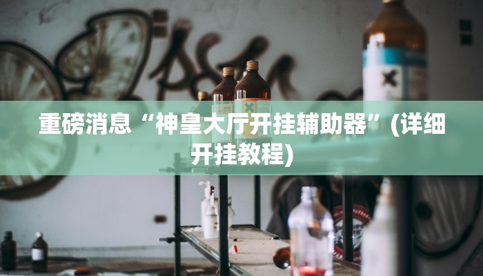 重磅消息“神皇大厅开挂辅助器”(详细开挂教程)