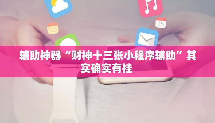 辅助神器“财神十三张小程序辅助”其实确实有挂 