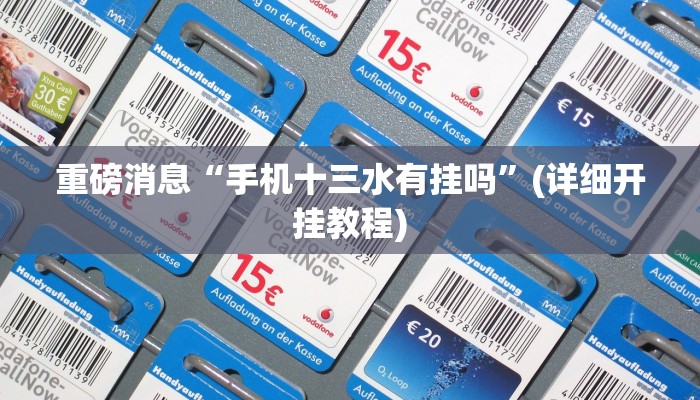 重磅消息“手机十三水有挂吗”(详细开挂教程) 重磅消息“手机十三水有挂吗”(详细开挂教程)