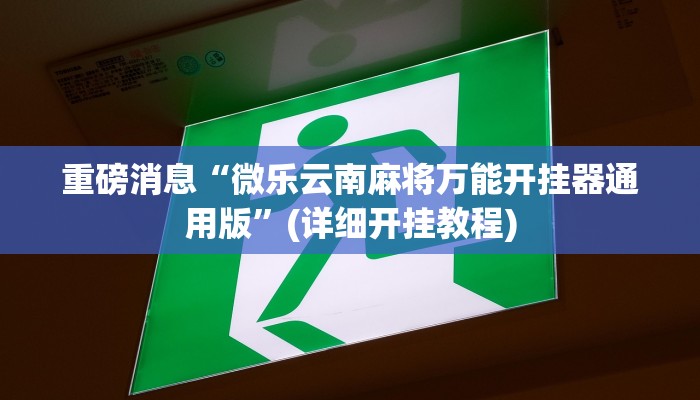 教程辅助“同城跑胡子开挂免费软件”(详细开挂教程)