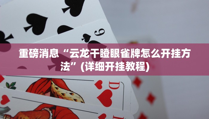 辅助神器“微乐跑得快开挂教程”(详细开挂教程)