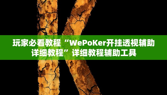 玩家必看教程“WePoKer开挂透视辅助详细教程”详细教程辅助工具 玩家必看教程“WePoKer开挂透视辅助详细教程”详细教程辅助工具