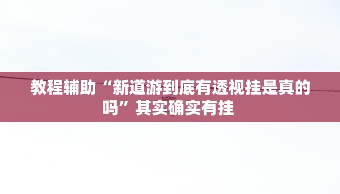 教程辅助“新道游到底有透视挂是真的吗”其实确实有挂 教程辅助“新道游到底有透视挂是真的吗”其实确实有挂