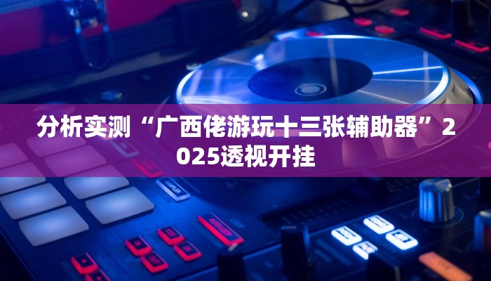 分析实测“广西佬游玩十三张辅助器”2025透视开挂