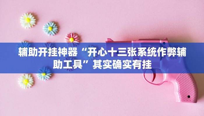 辅助开挂神器“开心十三张系统作弊辅助工具”其实确实有挂