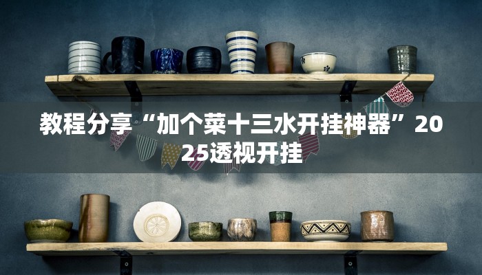 教程分享“加个菜十三水开挂神器”2025透视开挂 教程分享“加个菜十三水开挂神器”2025透视开挂