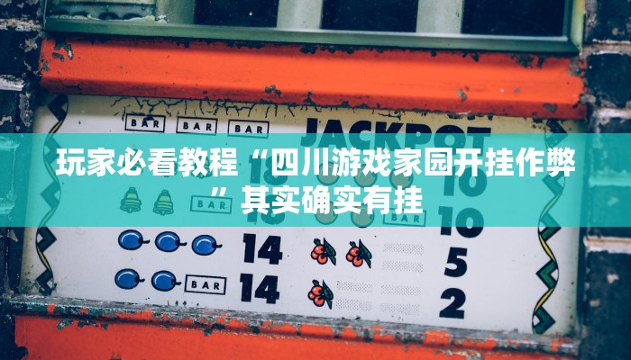 玩家必看教程“四川游戏家园开挂作弊”其实确实有挂