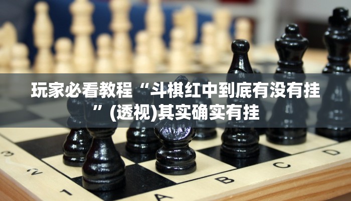 玩家必看教程“斗棋红中到底有没有挂”(透视)其实确实有挂