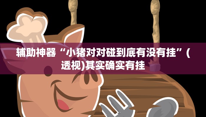 辅助神器“小猪对对碰到底有没有挂”(透视)其实确实有挂