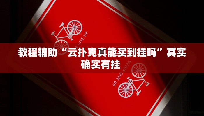 教程辅助“云扑克真能买到挂吗”其实确实有挂 
