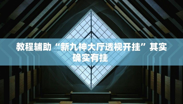 教程辅助“新九神大厅透视开挂”其实确实有挂 教程辅助“新九神大厅透视开挂”其实确实有挂