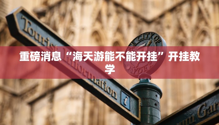重磅消息“海天游能不能开挂”开挂教学