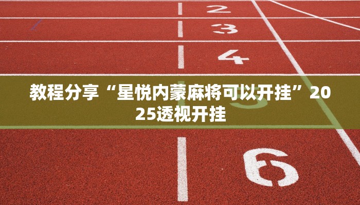 教程分享“星悦内蒙麻将可以开挂”2025透视开挂