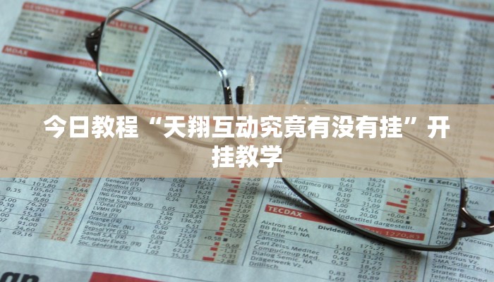 今日教程“天翔互动究竟有没有挂”开挂教学