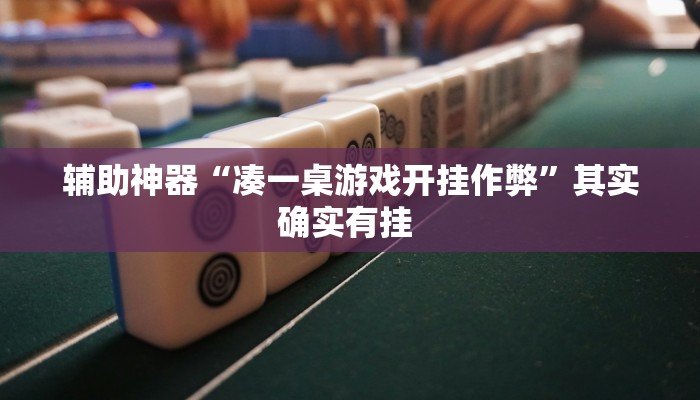 辅助神器“凑一桌游戏开挂作弊”其实确实有挂 辅助神器“凑一桌游戏开挂作弊”其实确实有挂